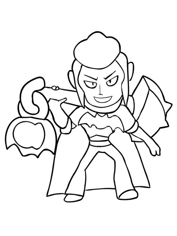 Mortis Brawl Stars Coloring Page 1001coloring Com - poco starr kolorowanki brawl stars colette