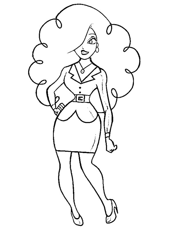 coloring page Miss Sara Bellum coloring page Miss Sara Bellum