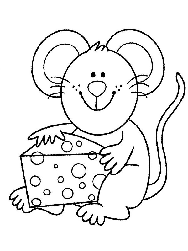 Mouse and cheese Coloring Page | 1001coloring.com