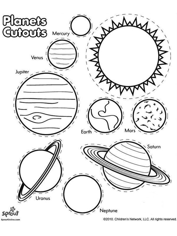 Names Of Planets Coloring Page 1001coloring Com