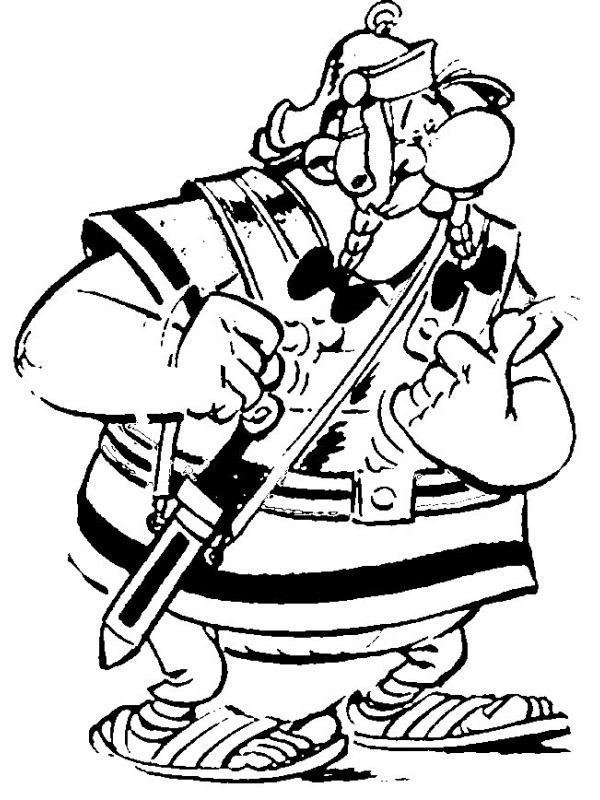 coloring page obelix as a roman coloring page obelix as a roman