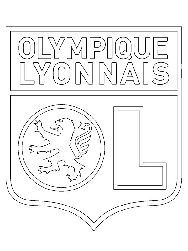 coloring page Olympique Lyonnais coloring page Olympique Lyonnais