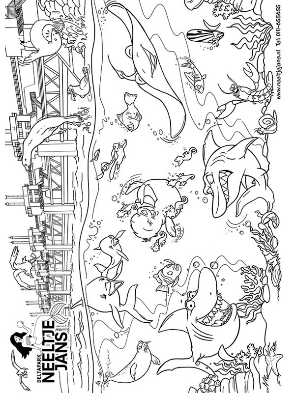 Oosterscheldekering Coloring Page | 1001coloring.com