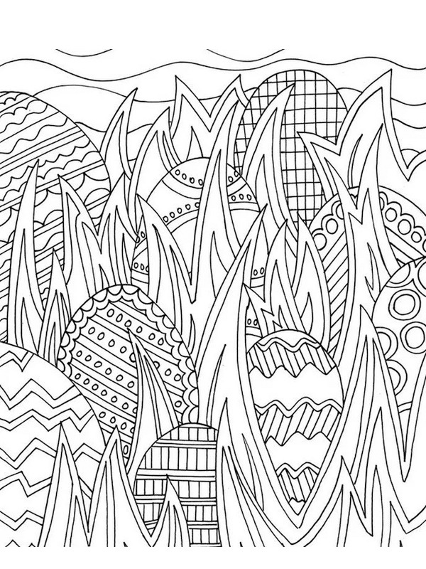coloring page Easter eggs in the grass coloring page Easter eggs in the grass