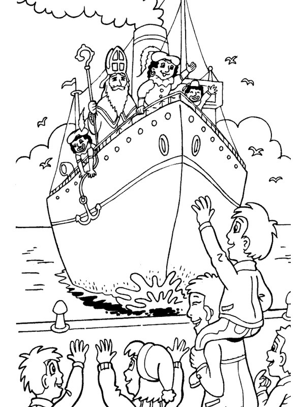 coloring page Saint Nicholas Steam Boat coloring page Saint Nicholas Steam Boat