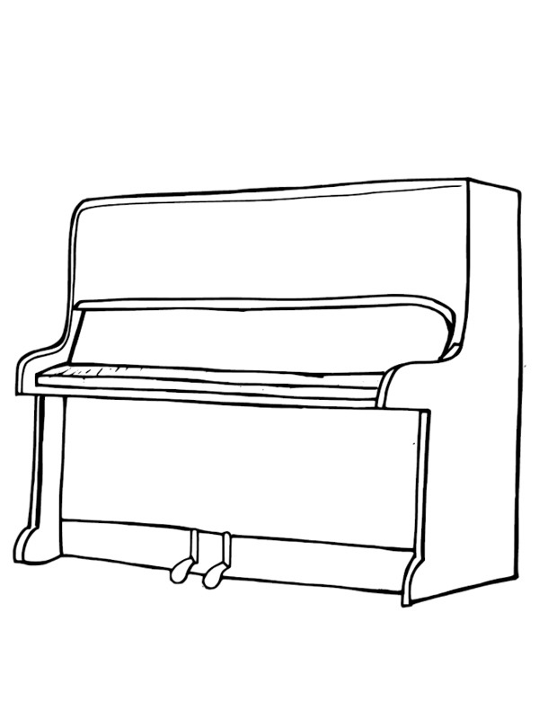 Piano Coloring Page | 1001coloring.com