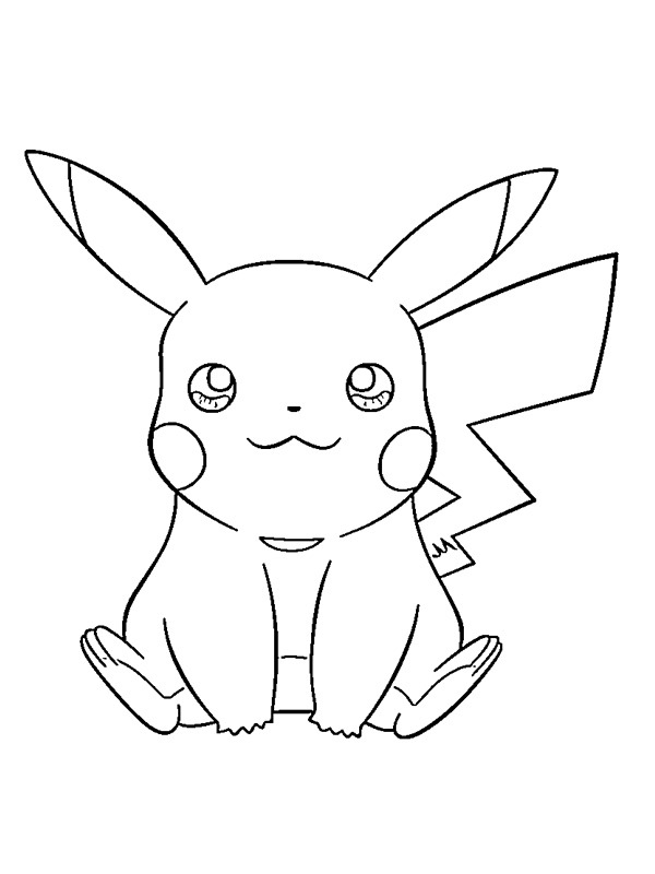 Pikachu Coloring Page | 1001coloring.com