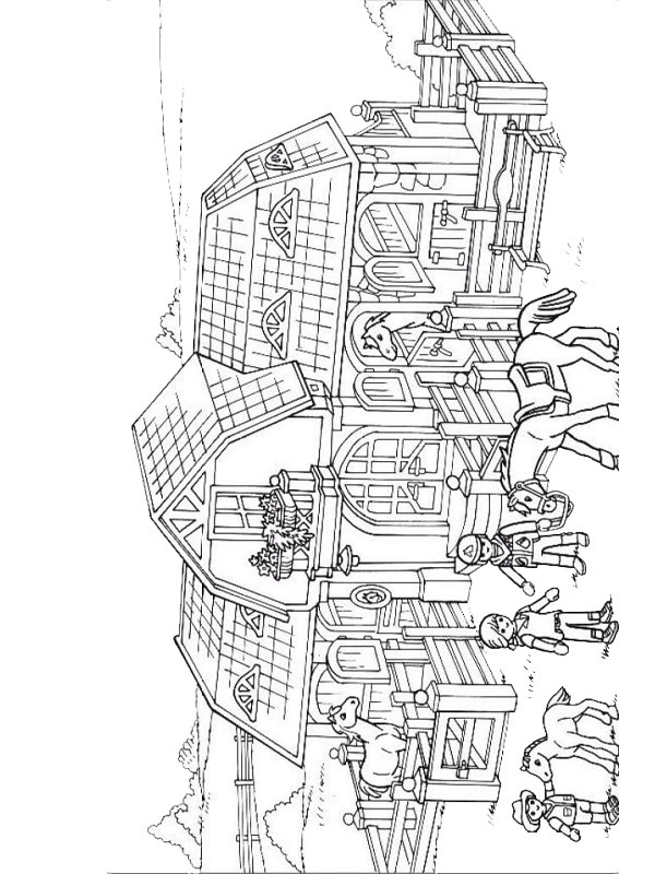 coloring page Playmobil horse ranch coloring page Playmobil horse ranch