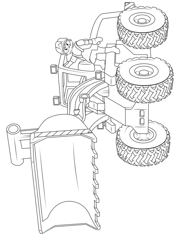 coloring page Playmobil wheel loader coloring page Playmobil wheel loader