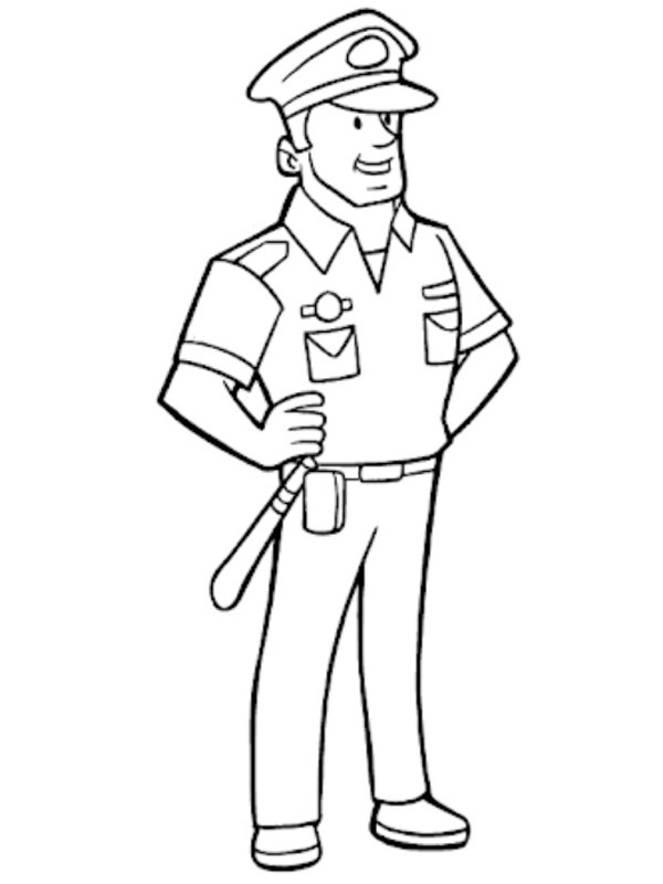 Policeman Coloring Page | 1001coloring.com