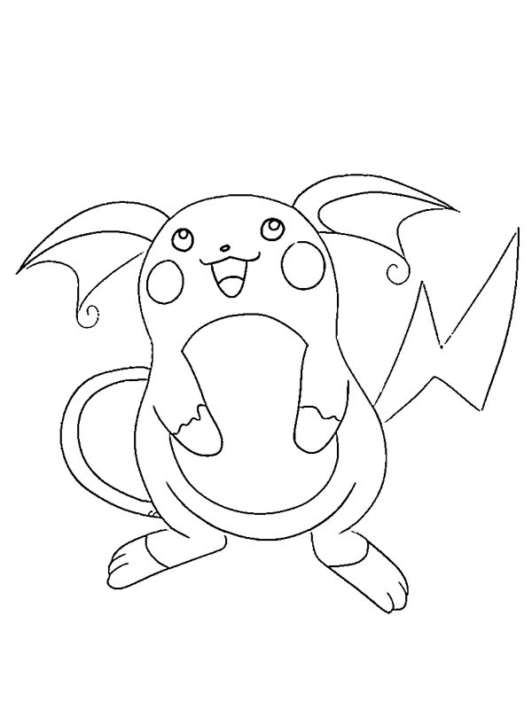 Raichu Coloring Page 1001coloring Com