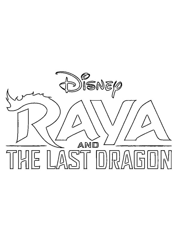 coloring page Raya and the Last Dragon Logo coloring page Raya and the Last Dragon Logo
