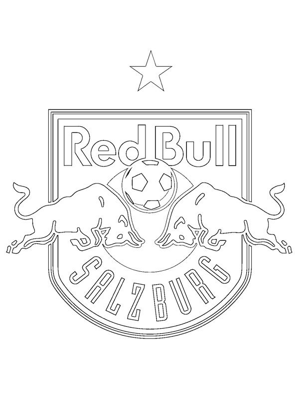 coloring page Red Bull Salzburg coloring page Red Bull Salzburg