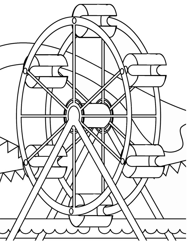 Ferris wheel Coloring Page | 1001coloring.com
