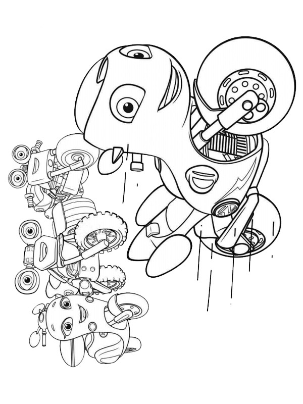 coloring page Ricky Zoom and his friends coloring page Ricky Zoom and his friends