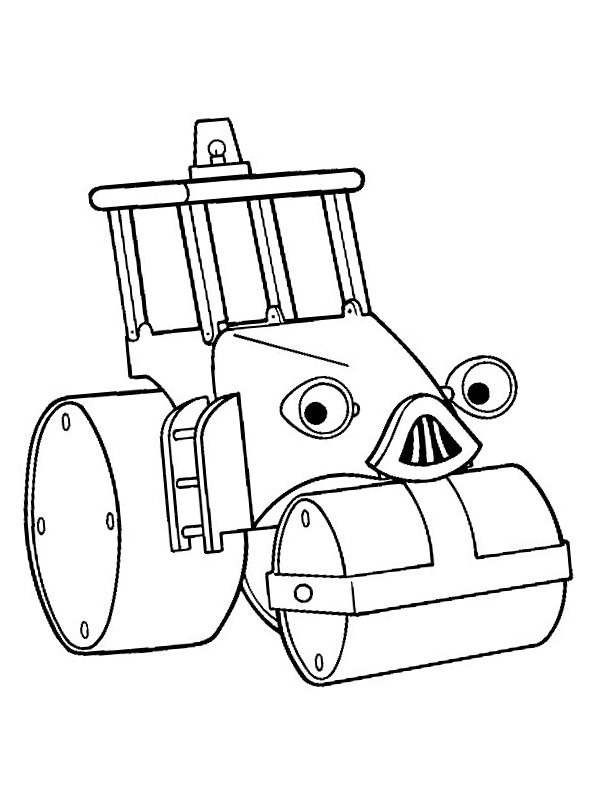 coloring page Roley the green steamroller coloring page Roley the green steamroller