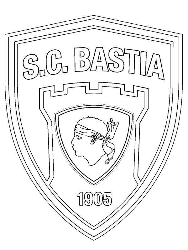 Sc Bastia Color Page 1001coloring Com