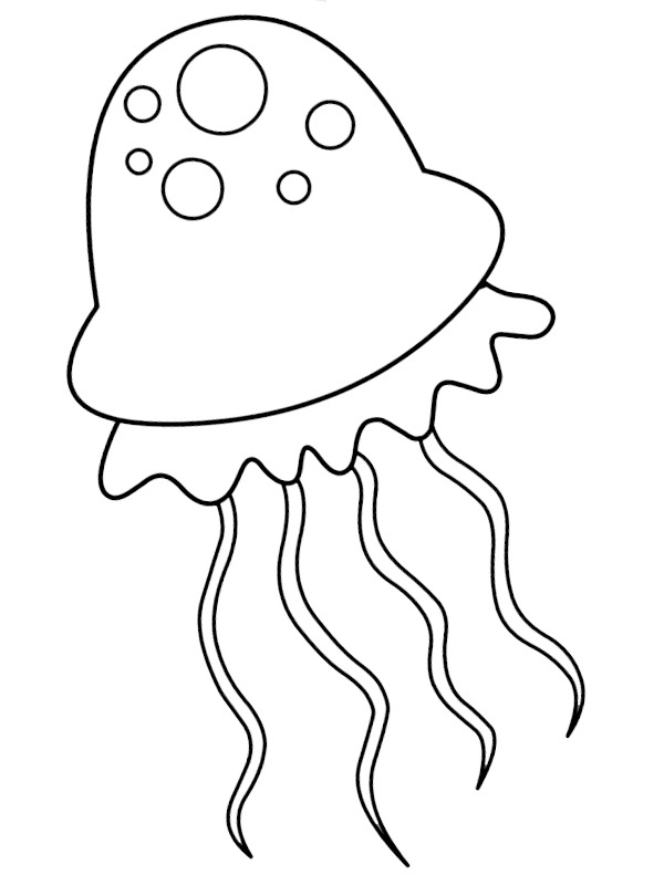 Cute Jellyfish Coloring Page 1001coloring Com