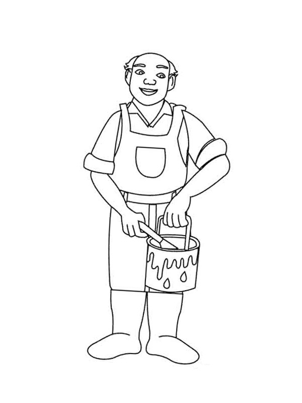 coloring page Construction Painter coloring page Construction Painter