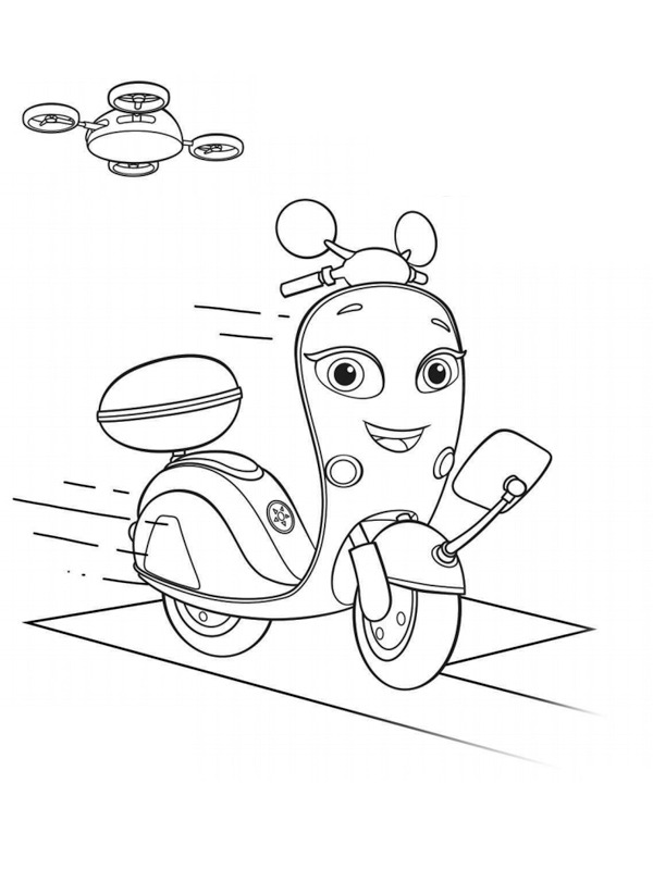 coloring page Scootio Wizzbang Ricky Zoom coloring page Scootio Wizzbang Ricky Zoom