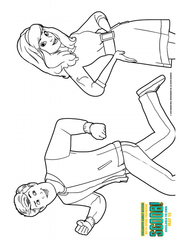 coloring page Shaggy Rogers and Daphne Blake coloring page Shaggy Rogers and Daphne Blake