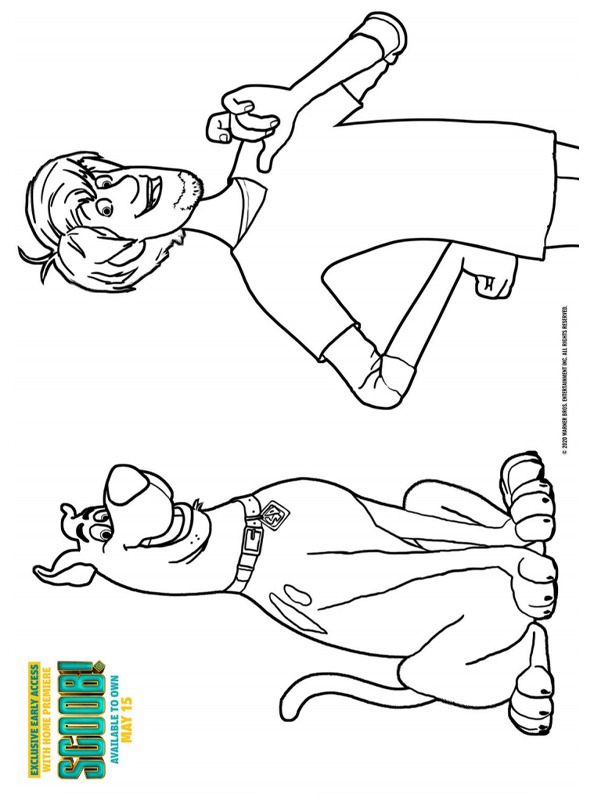 coloring page Shaggy Rogers and Scooby-Doo coloring page Shaggy Rogers and Scooby-Doo