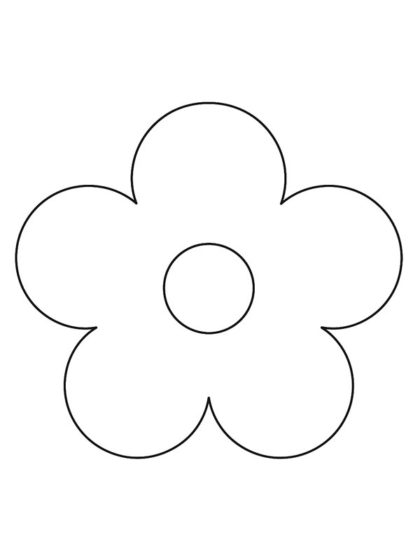 Simple Flower Color Page 1001coloring Com simple flower color page 1001coloring com