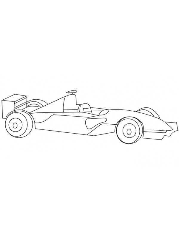 coloring page Simple formula 1 car coloring page Simple formula 1 car