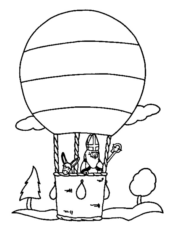 coloring page saint in the hot air balloon coloring page saint in the hot air balloon