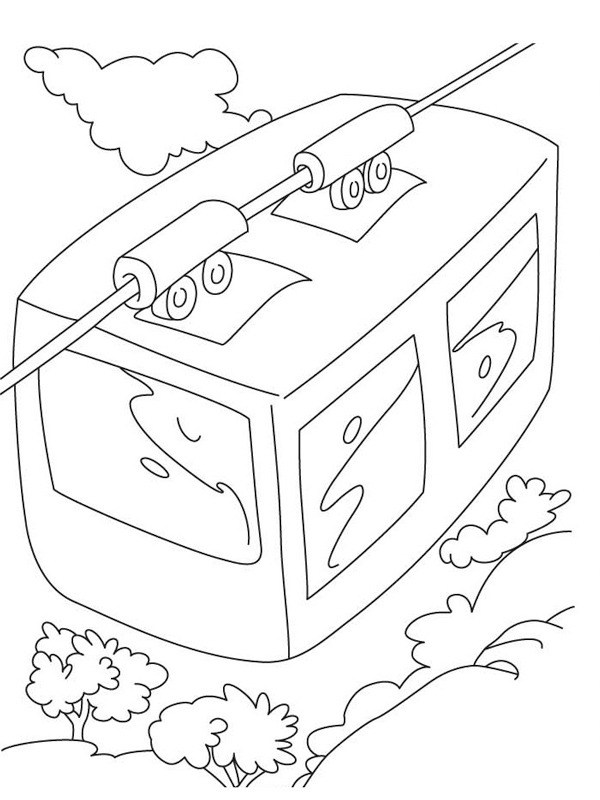 Gondola Lift Coloring Page 1001coloring Com