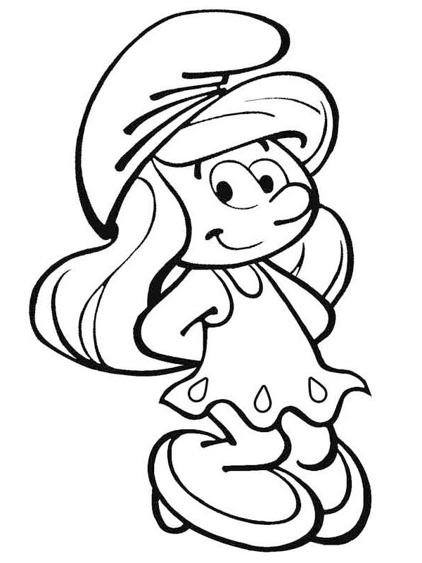smurfette Coloring Page | 1001coloring.com