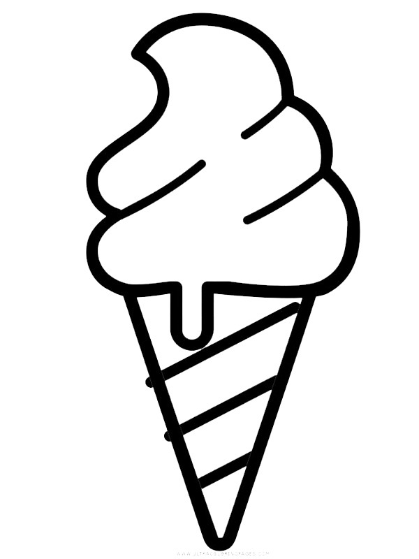 Soft Ice Cream Coloring Page 1001coloring Com