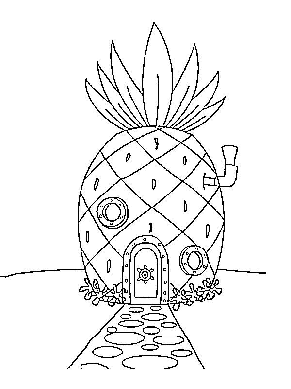 SpongeBob's house Coloring Page | 1001coloring.com