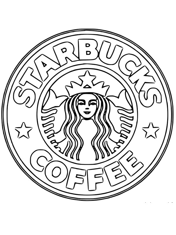 Starbucks logo Coloring Page | 1001coloring.com