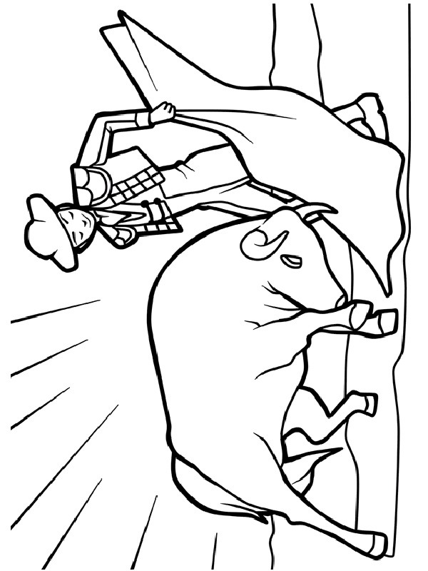 Bullfighting Coloring Page 1001coloring Com