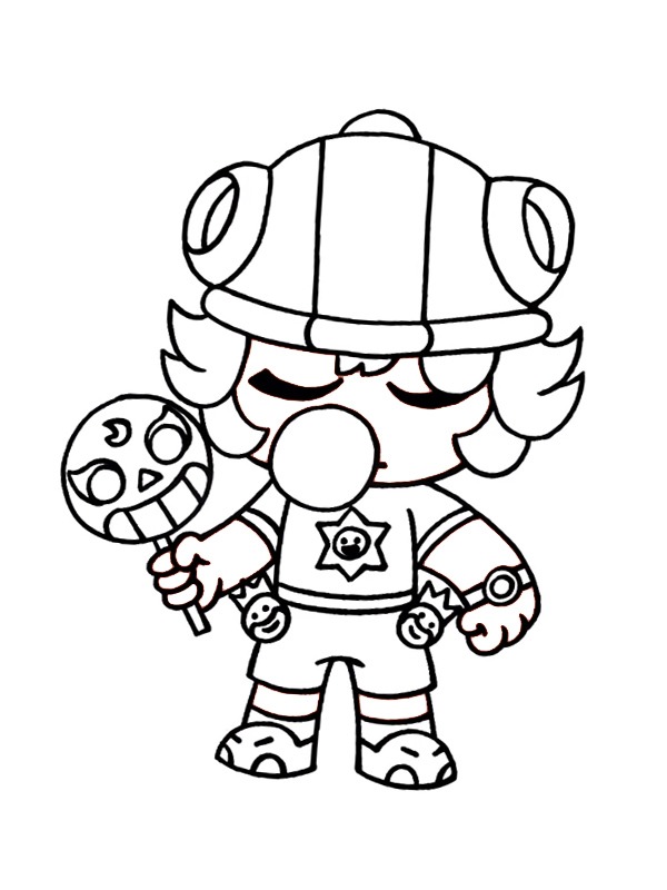 Sugar Rush Sandy Brawl Stars Coloring Page 1001coloring Com - draw sendy brawl stars