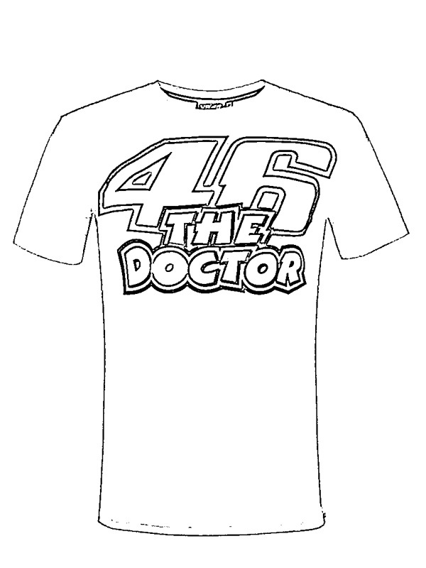 coloring page T-shirt Valentino Rossi 46 the doctor coloring page T-shirt Valentino Rossi 46 the doctor