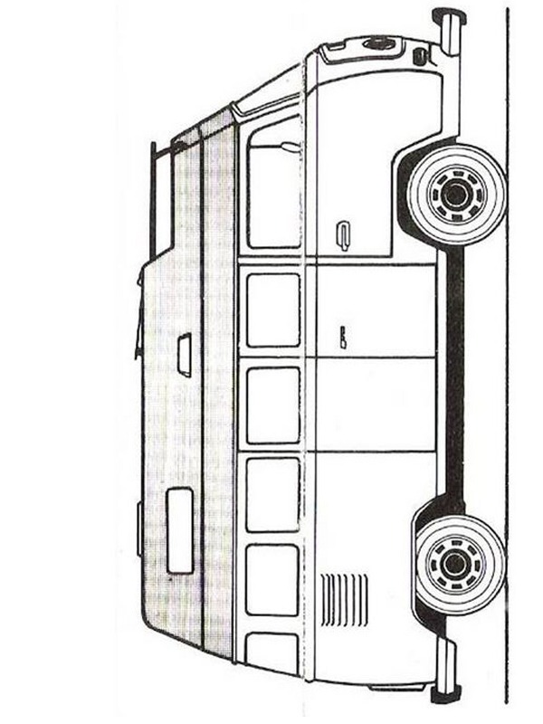 coloring page Volkswagon T2 Camper coloring page Volkswagon T2 Camper