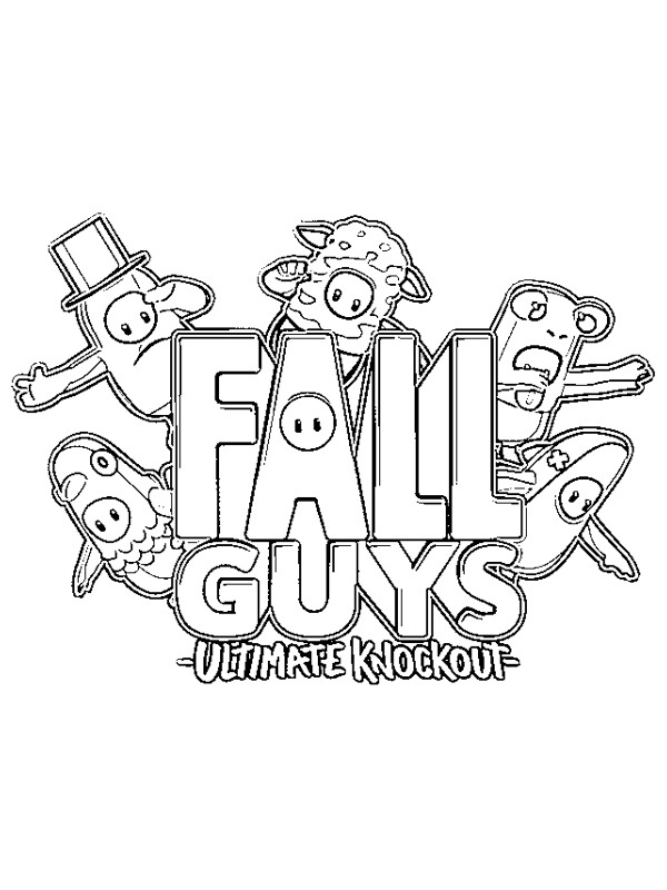 coloring page Team Fall Guys coloring page Team Fall Guys