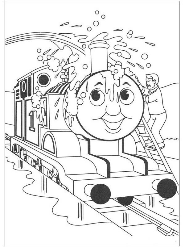coloring page washing Thomas the train coloring page washing Thomas the train