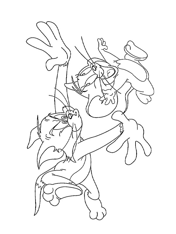 coloring page Tom and Jerry running coloring page Tom and Jerry running