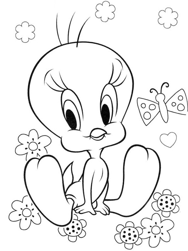 Tweety Coloring Page 1001coloring Com