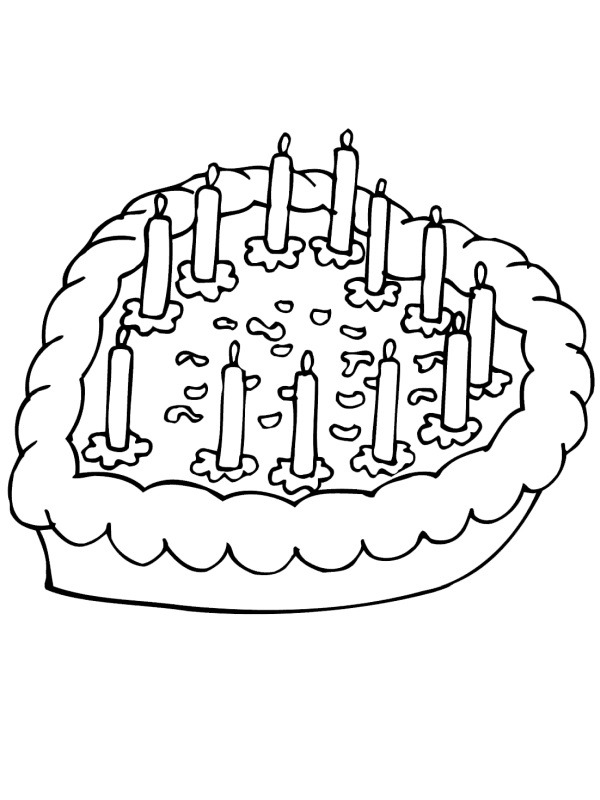 coloring page Valentines cake coloring page Valentines cake