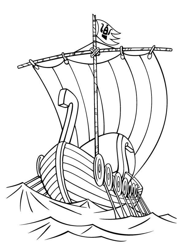coloring page viking ship drakkar coloring page viking ship drakkar