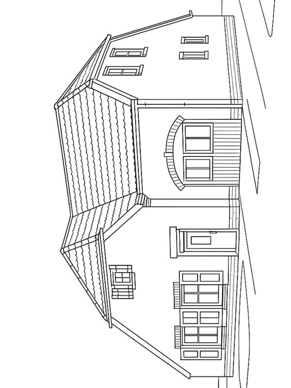 Villa Coloring Page | 1001coloring.com