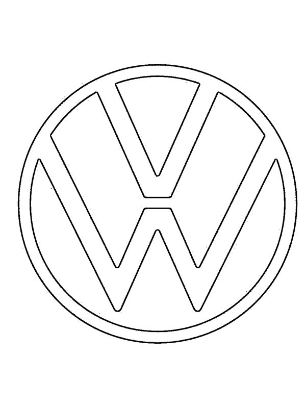 coloring page Volkswagen logo coloring page Volkswagen logo