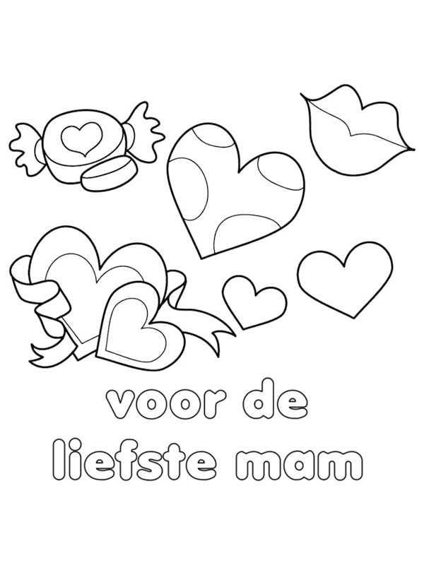 coloring page For the sweetest mom coloring page For the sweetest mom