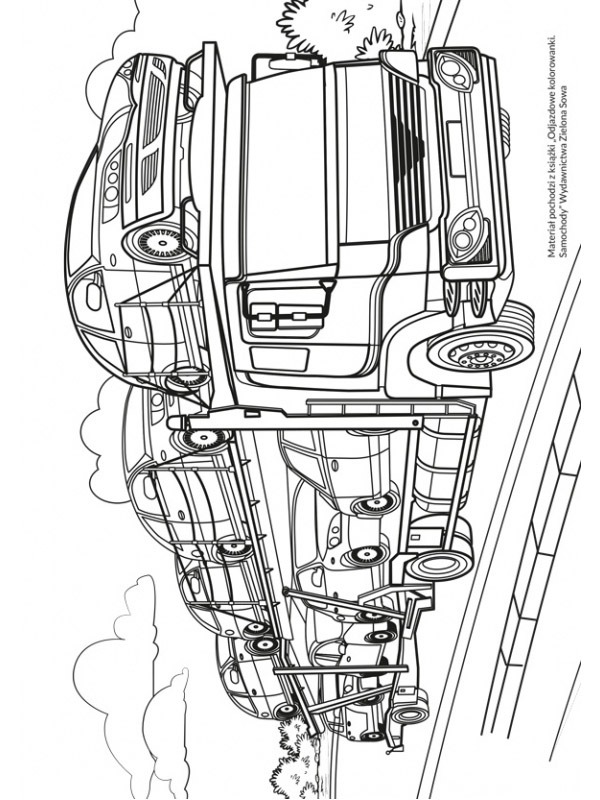 Semi Truck Car Hauler Coloring Page 1001coloring Com