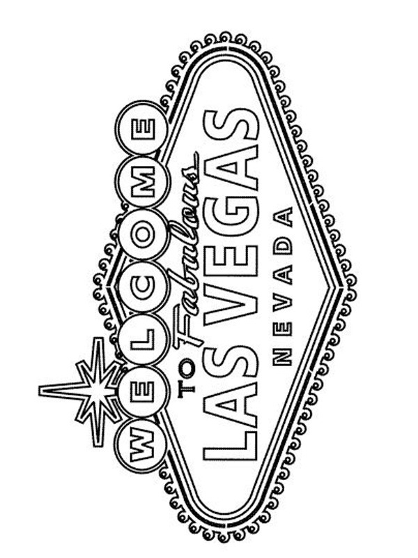coloring page Welcome to Las Vegas coloring page Welcome to Las Vegas
