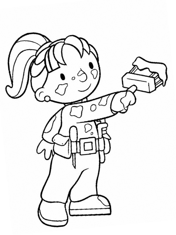 Wendy is painting Coloring Page | 1001coloring.com